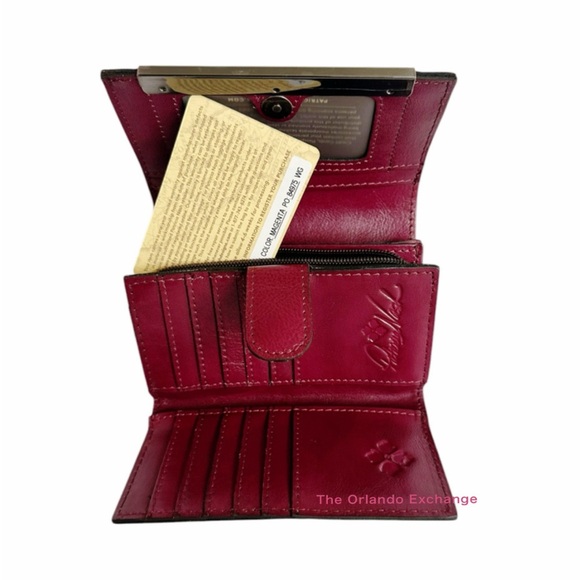 Patricia Nash Red Wallet with Embossed Floral Design - Picture 7 of 8